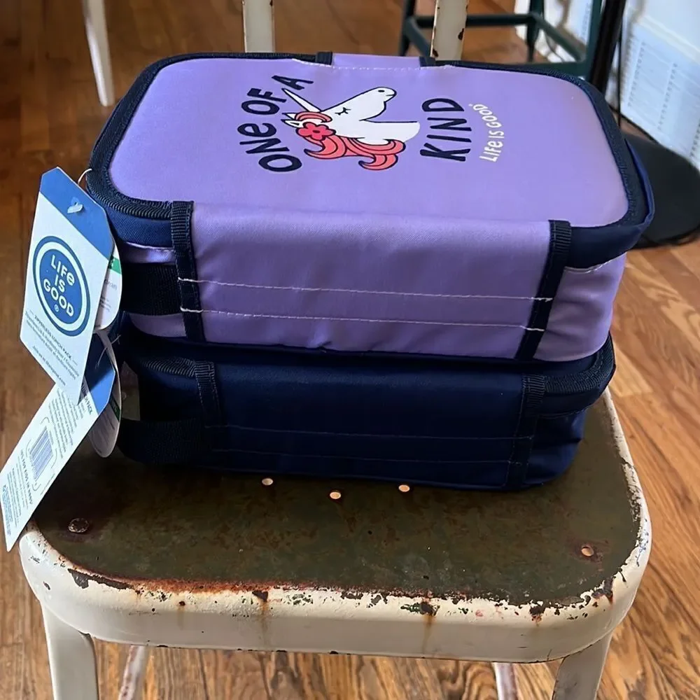 1 LEFT! purple-Life Is Good Zipperless Lunch Pack Unicorn 🦄